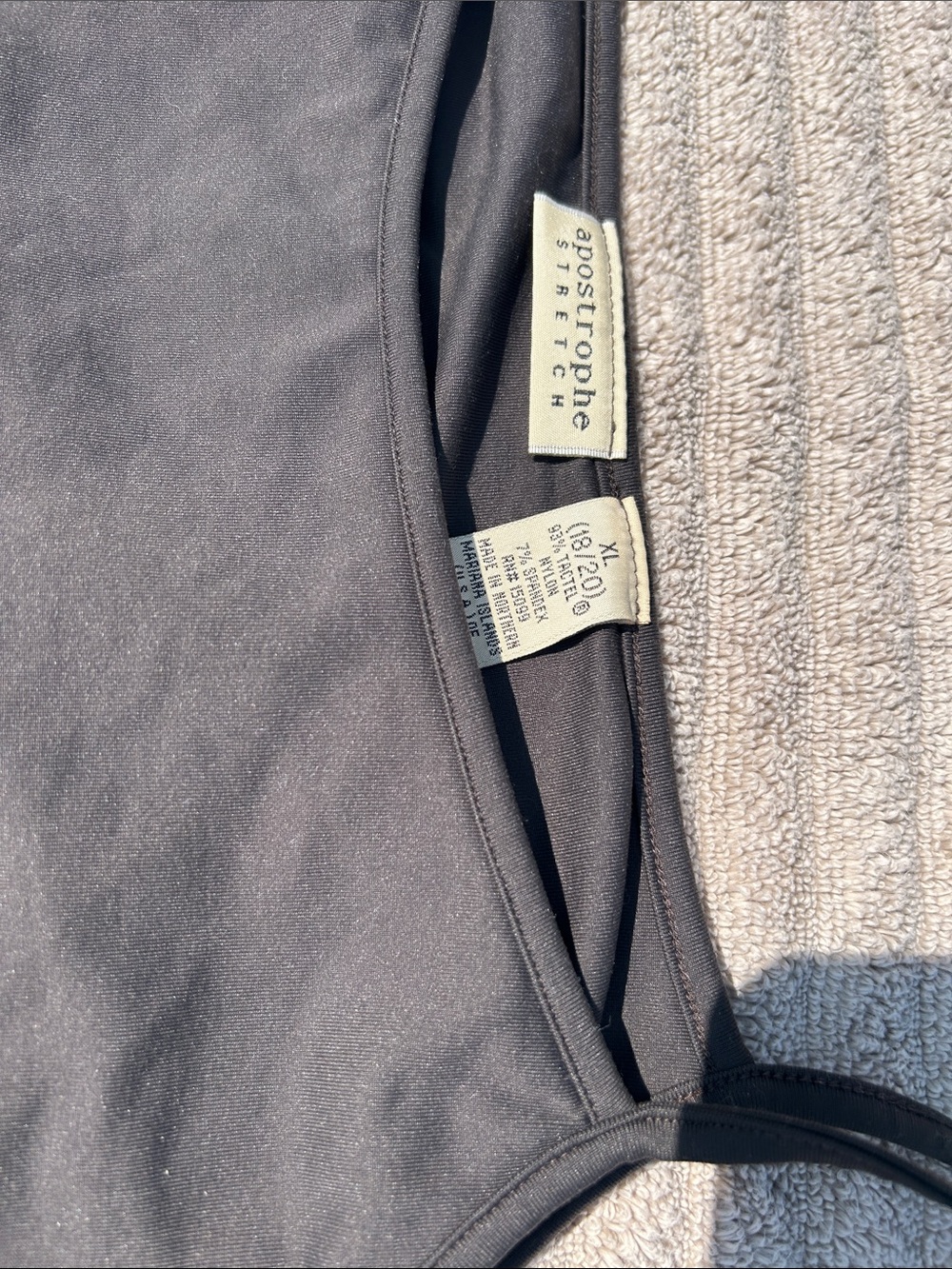 Ladies Size XL 18/20 Apostrophe Stretch Rich Brown Slim Spaghetti-Strap Tank - Picture 4 of 7